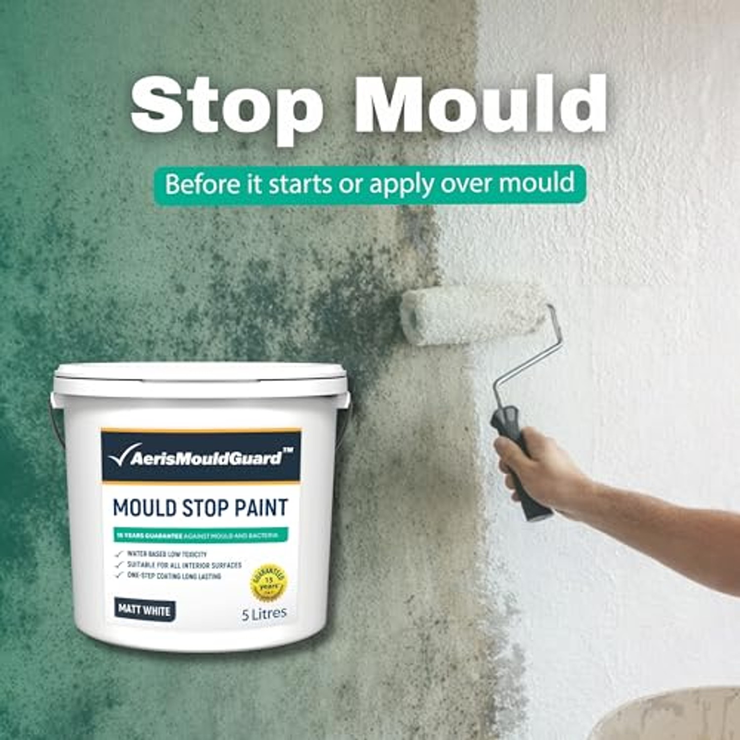 AerisMouldGuard Mould Stop Paint 5L, image 4