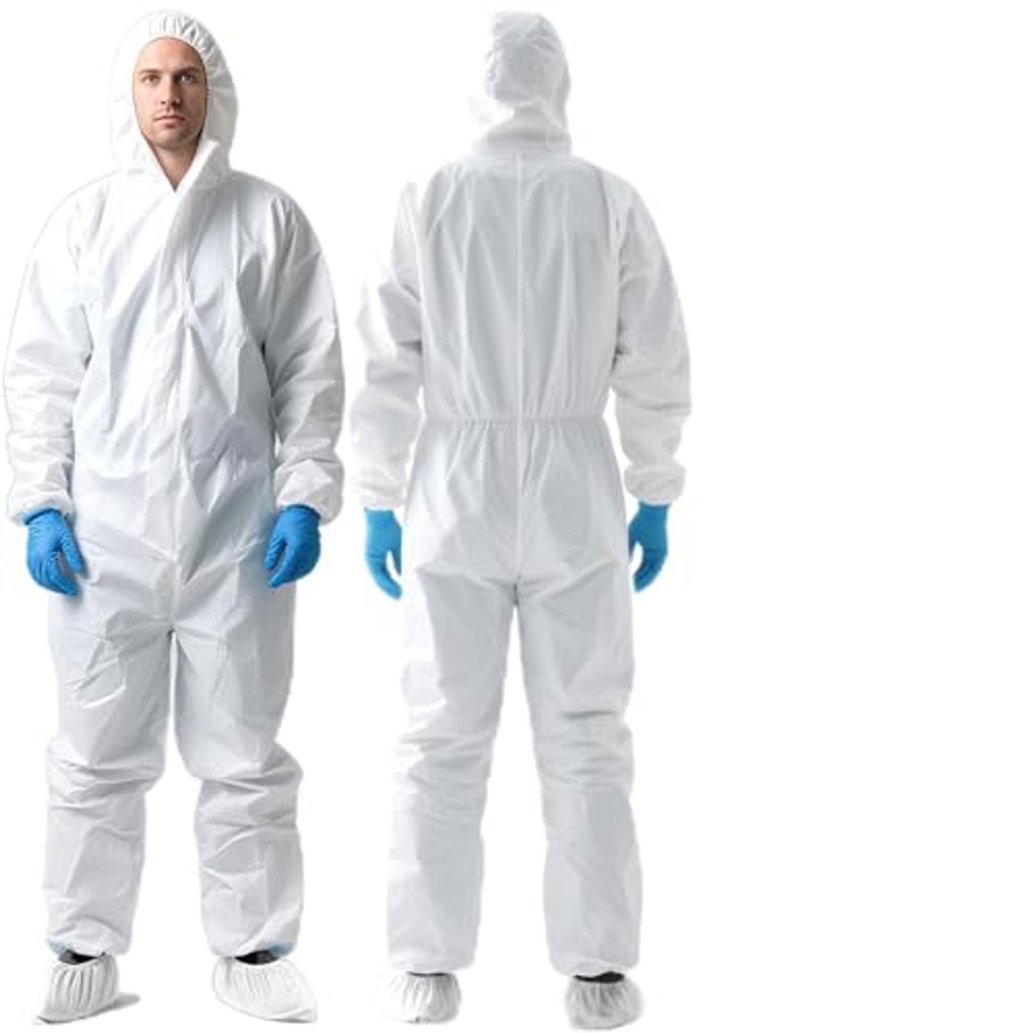 Disposable Protective Coveralls with Hood - 5 Pack, image 2